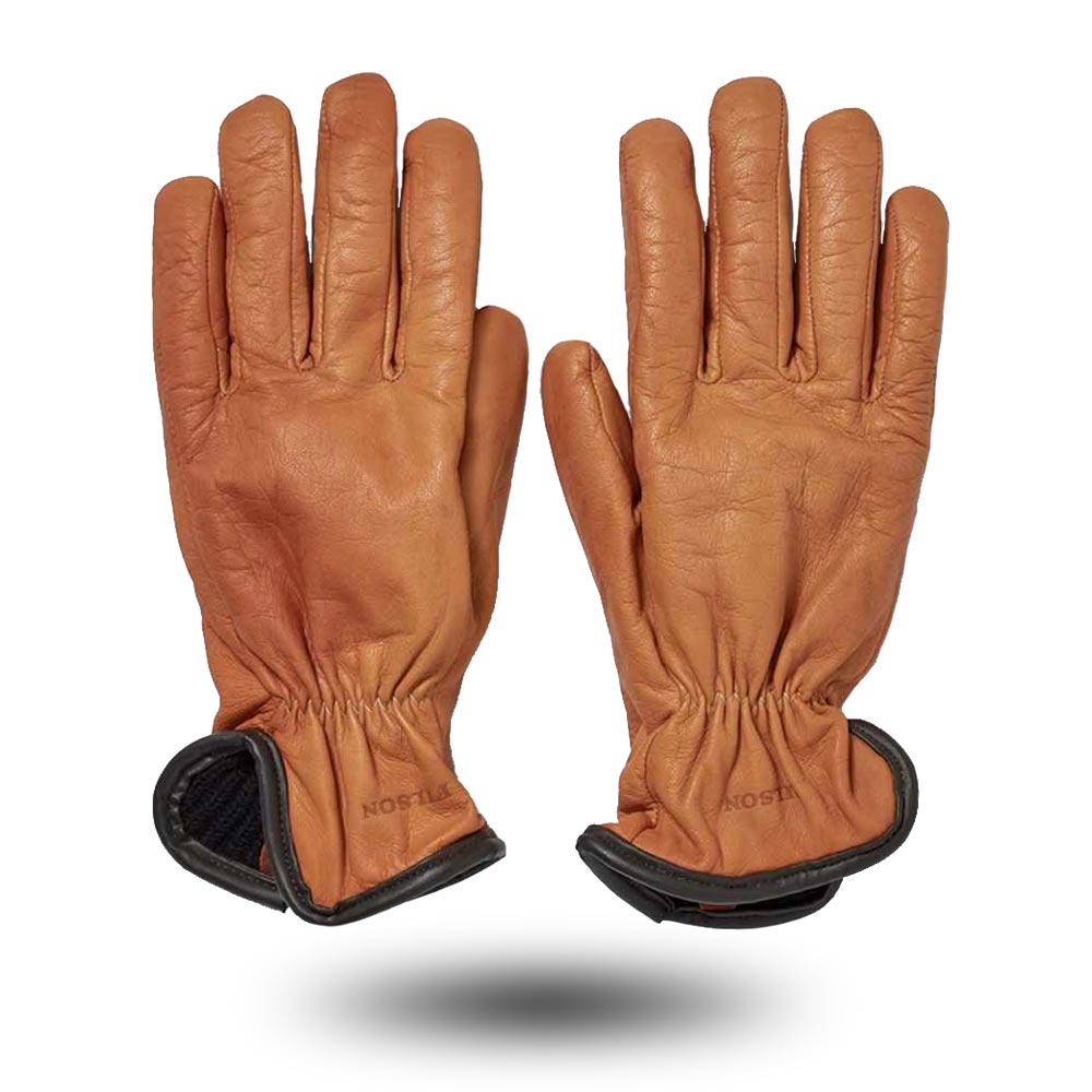 Filson Original Lined Goatskin Gloves Saddle Brown