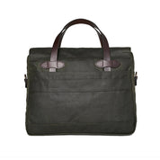 Filson 24 Hour Tin Cloth Briefcase Otter Green back view