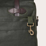 Filson 24 Hour Tin Cloth Briefcase Otter Green attached key chain