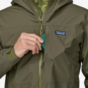 Patagonia Veste Homme Boulder Fork Rain Verte