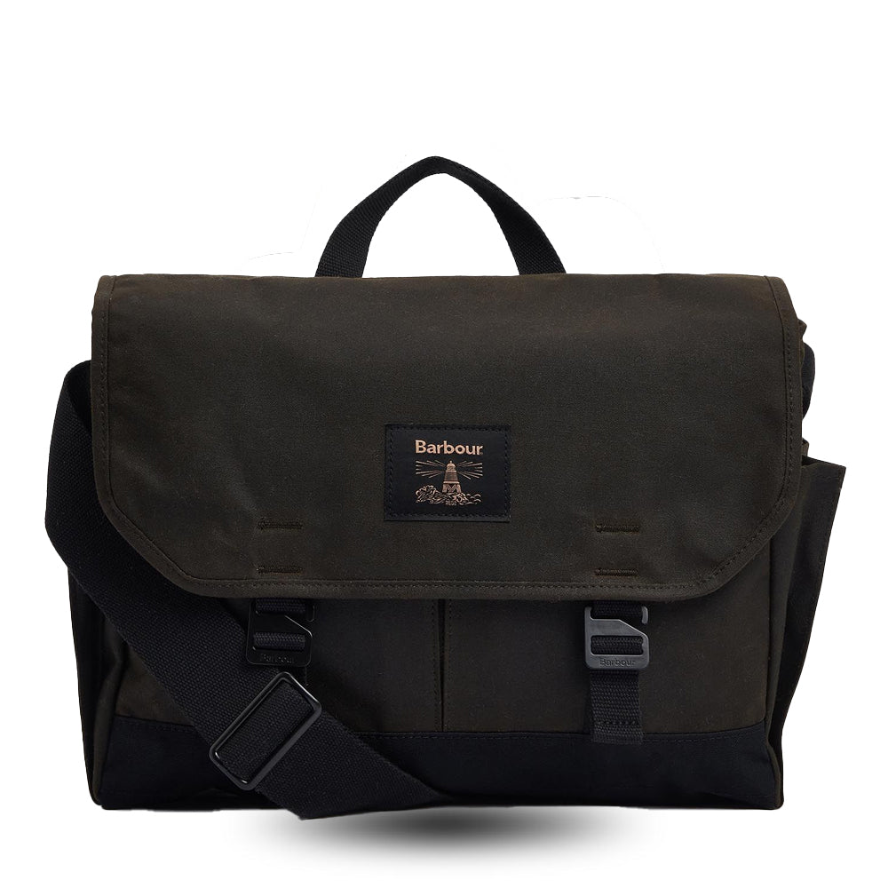 Barbour Field Wax Messenger Bag Olive