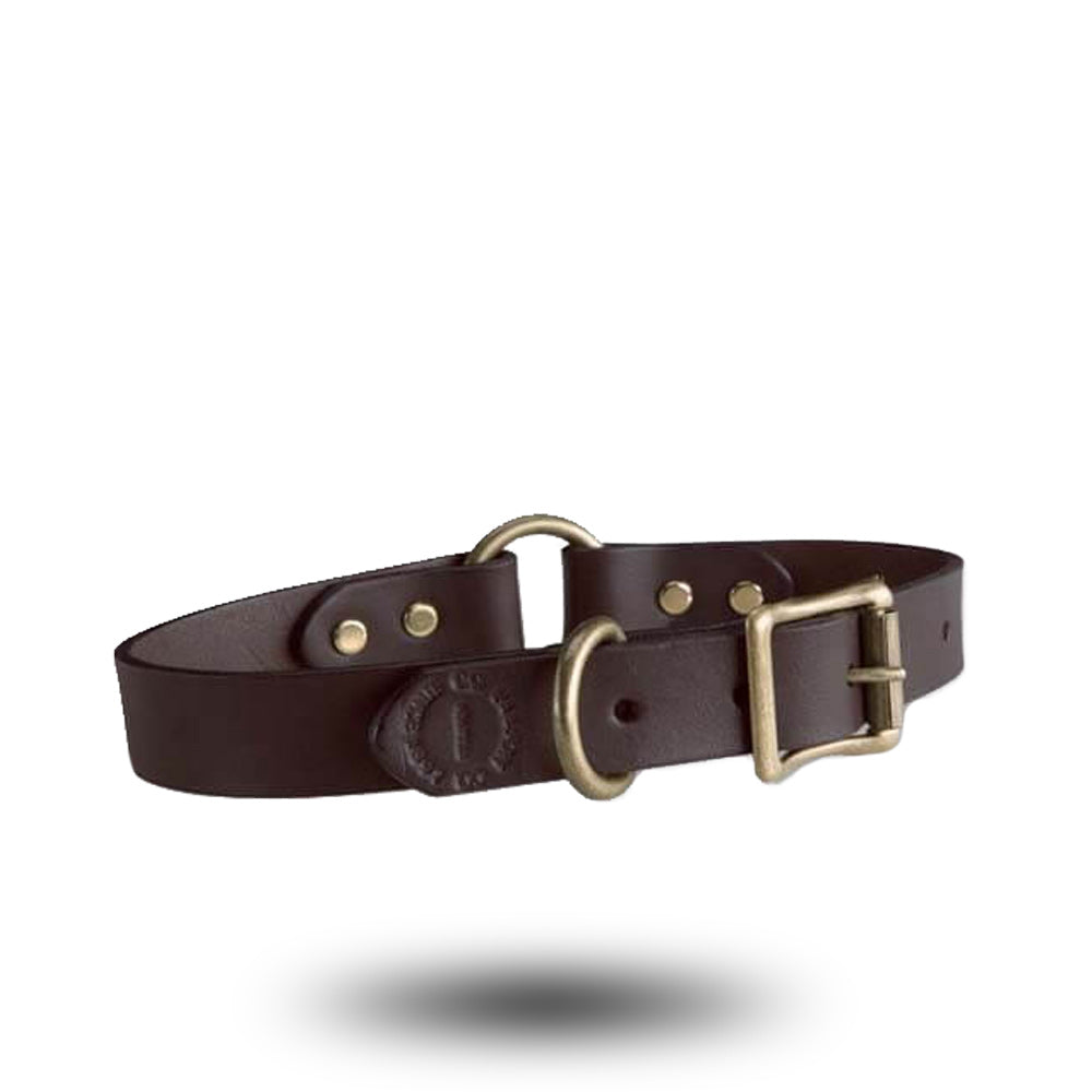 Bridle Leather Puppy Collar Brown