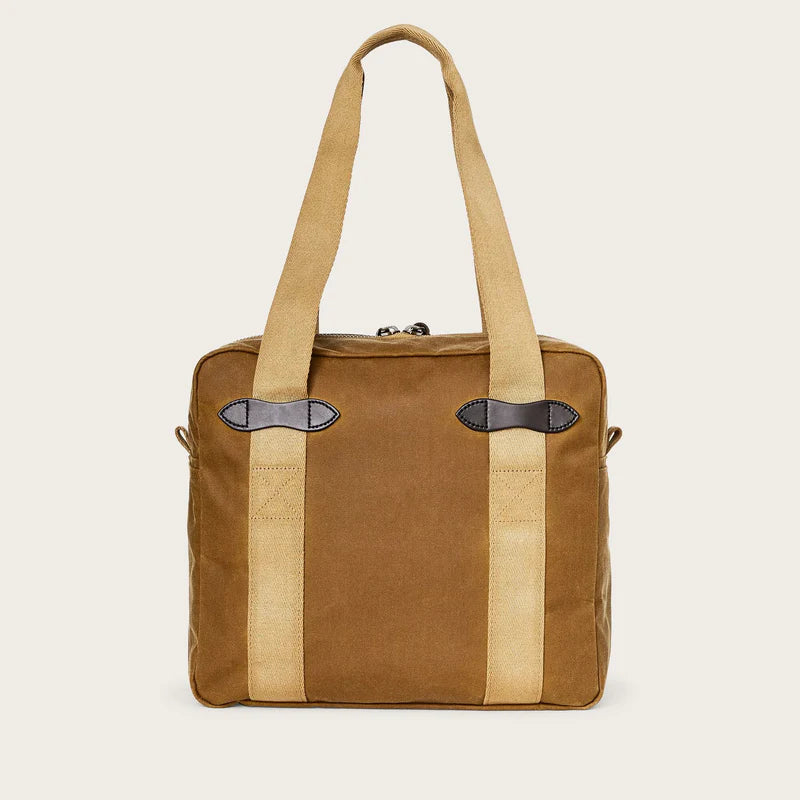 Filson Tin Cloth Tote Bag With Zipper Dark Tan