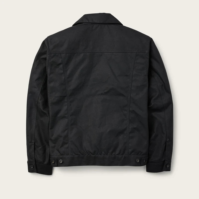 Filson Veste en Coton Huilé Tin Cloth Short Lined Cruiser Noire