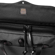 Filson rugged twill original briefcase fadded black main zipper