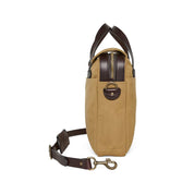 Filson rugged twill original briefcase tan side buckle