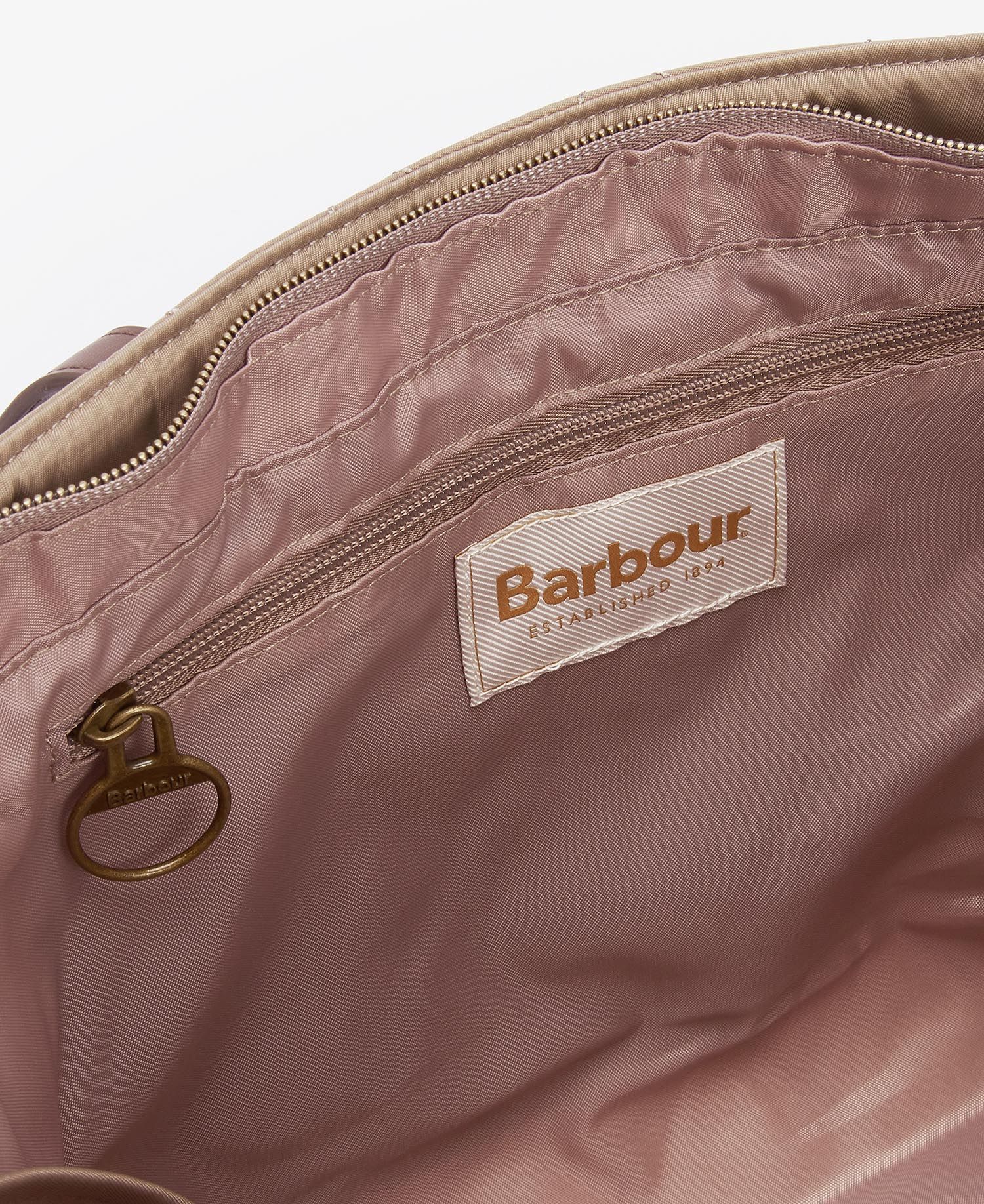 Barbour Quilted Tote Bag Sand Dune