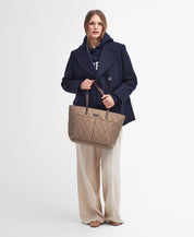 Barbour Quilted Tote Bag Sand Dune