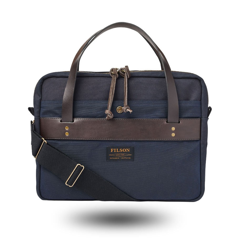 Rugged Twill Compact Briefcase Navy