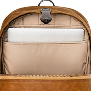 Filson Journeyman Backpack Tan inside laptop pocket