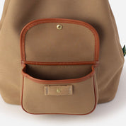 Brady Bags Gilpin Khaki front pocket with snap button closure