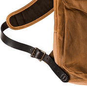 Filson Journeyman Backpack Tan leather straps