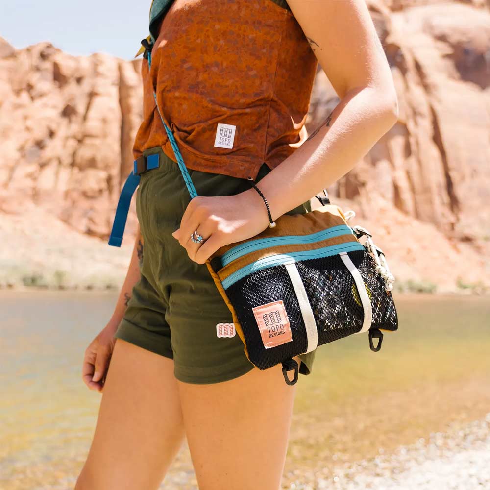 Topo Designs Mountain Accessory Shoulder Bag Olive/Pond Blue
