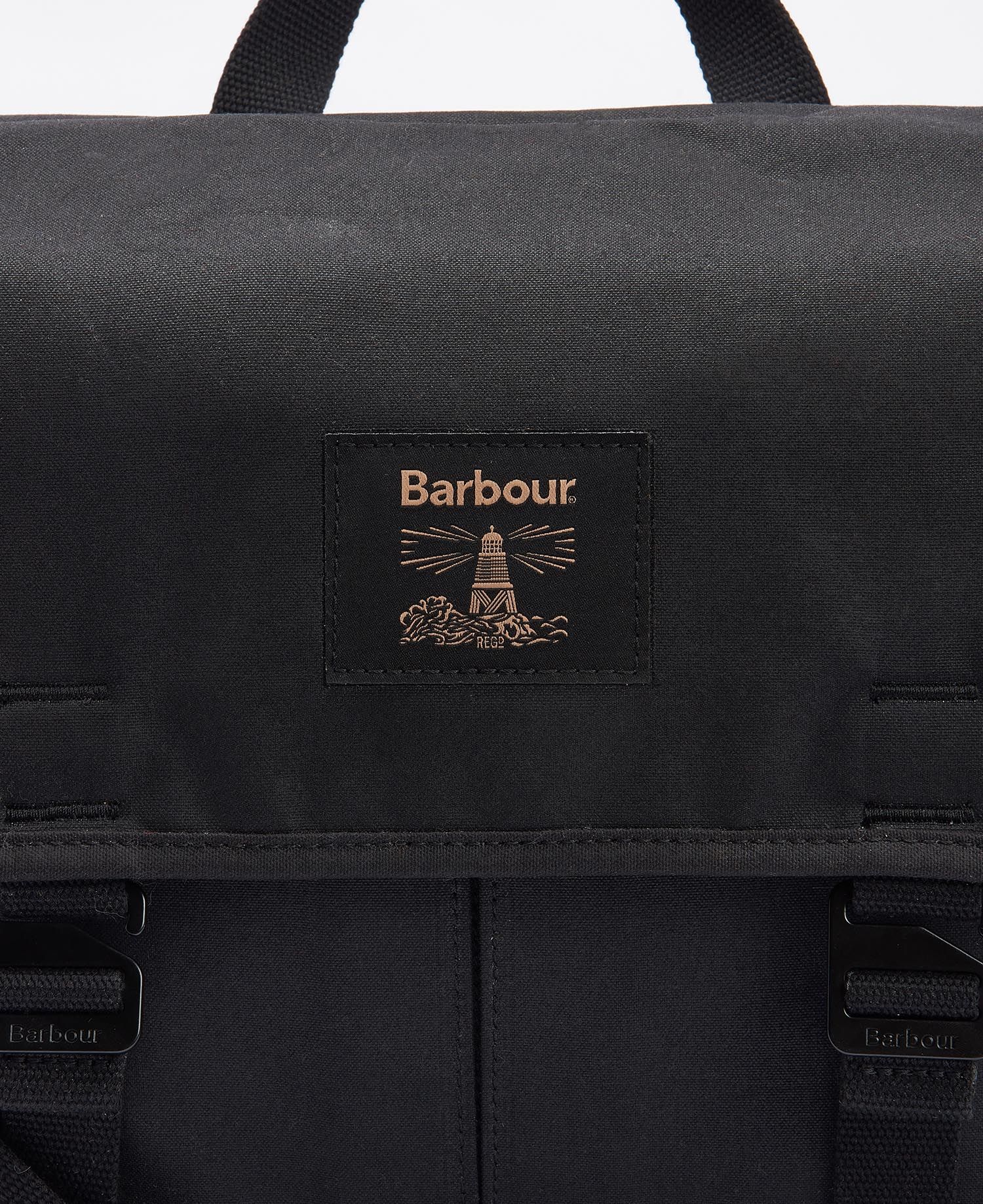 Barbour Field Wax Messenger Bag Black