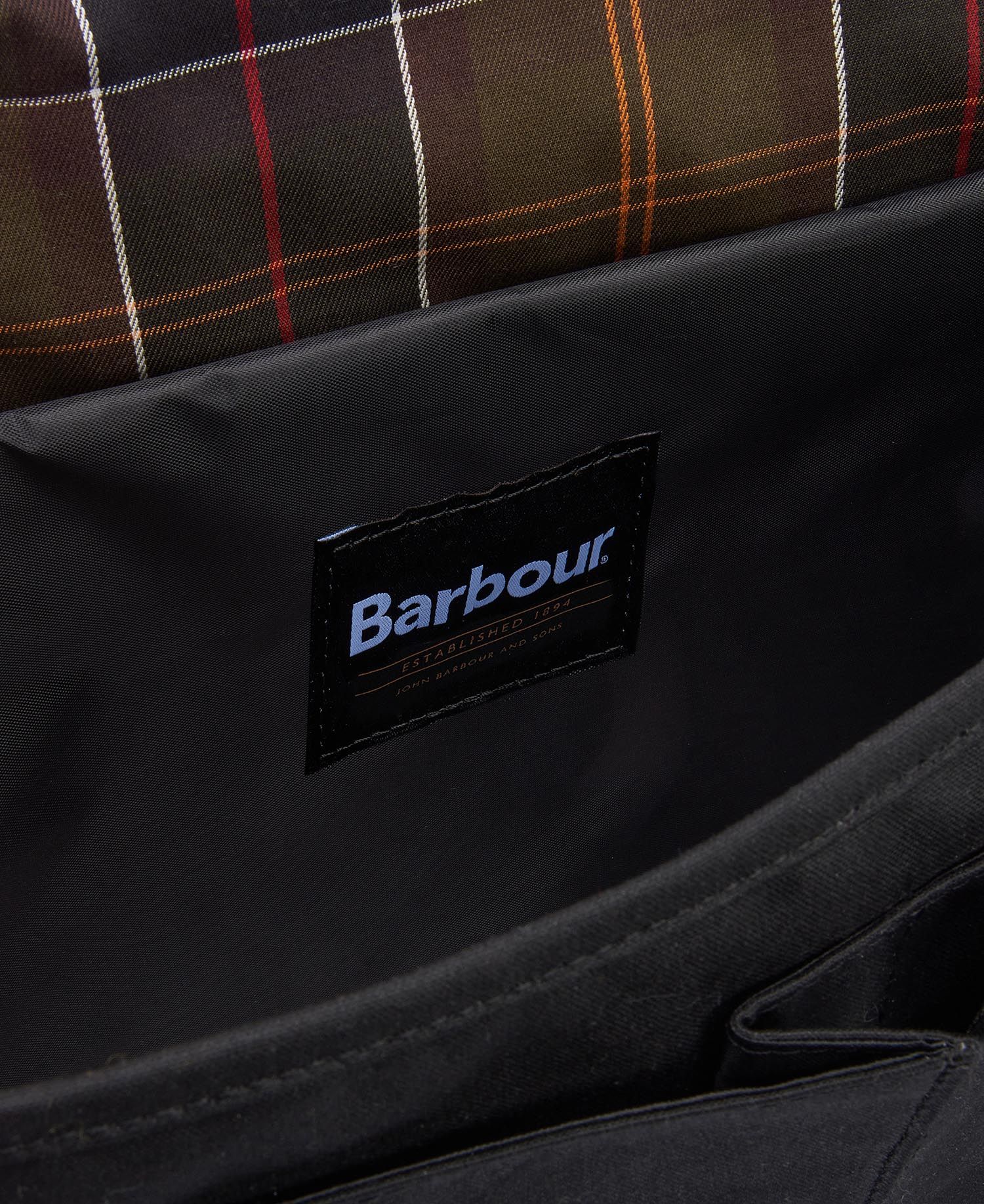 Barbour Field Wax Messenger Bag Black