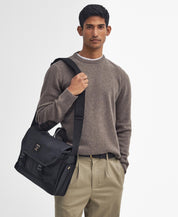 Barbour Field Wax Messenger Bag Black