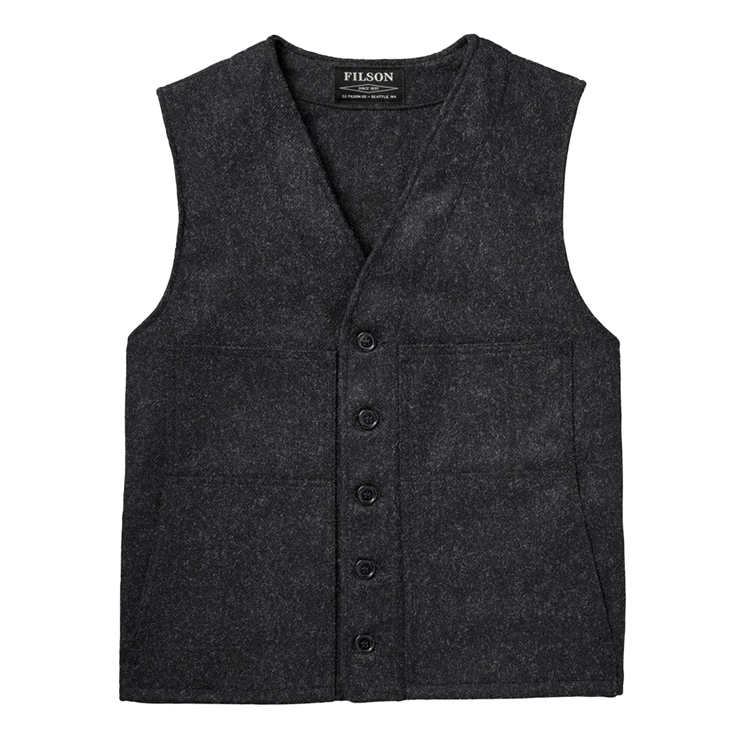 Filson Mackinaw Wool Vest Charcoal