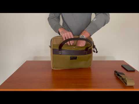 Filson Rugged Twill Compact Briefcase Tan