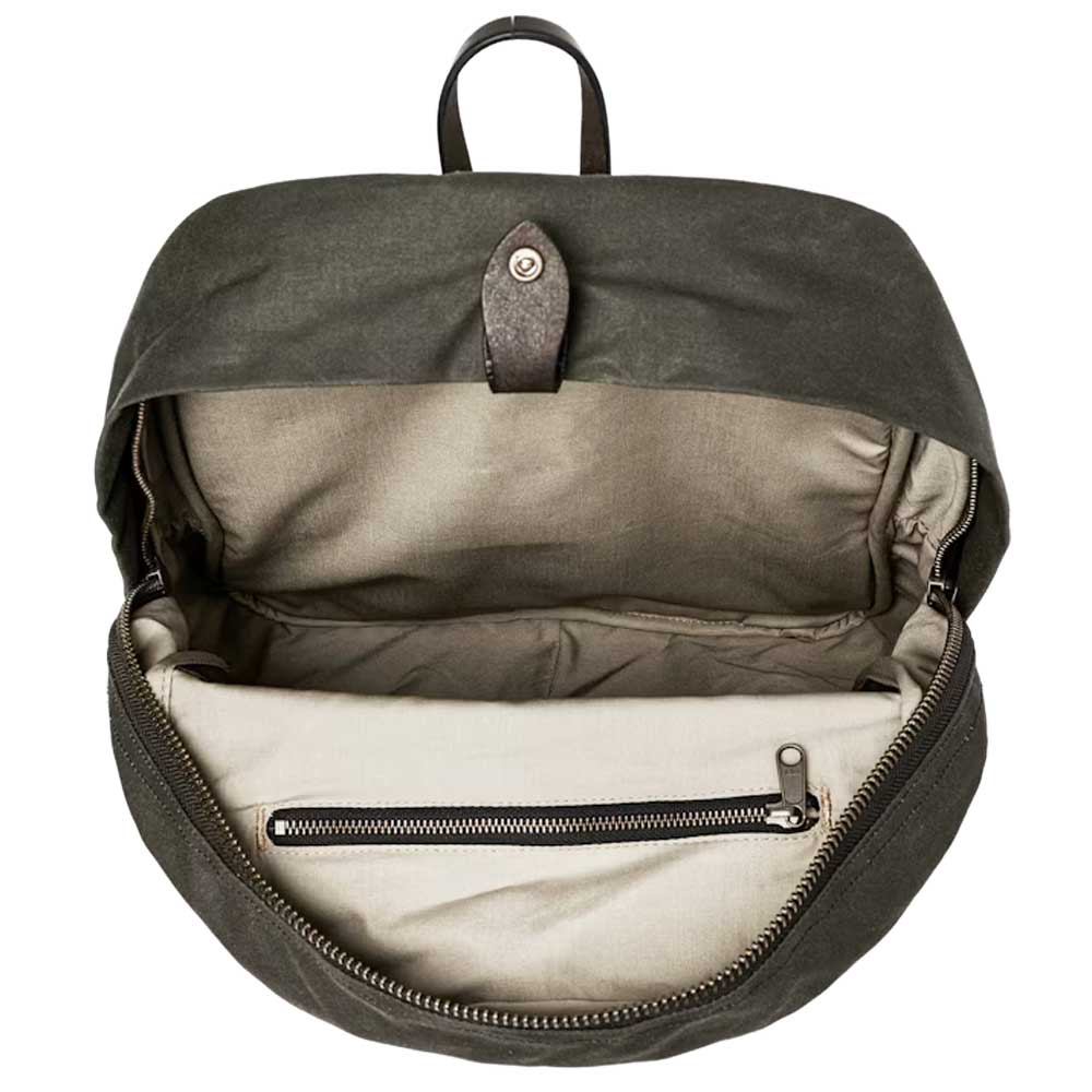 sac a dos filson journeyman backpack otter green grand compartiment