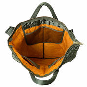 Porter Yoshida & Co Tanker New 2 Way Helmet Bag Vert inside main compartment
