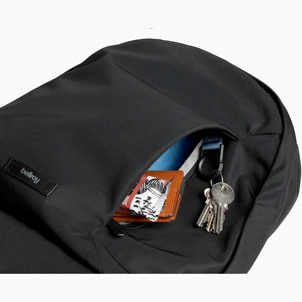 Bellroy Classic Backpack Black front pocket