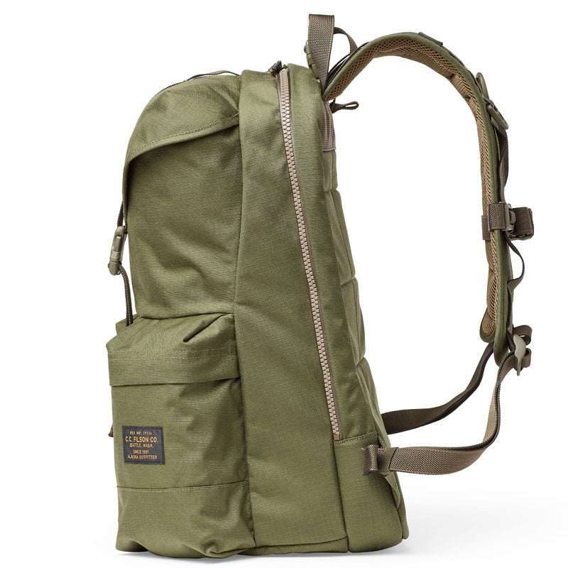Filson Ripstop Nylon Backpack Surplus Green side