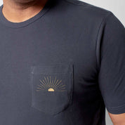 Graphic Sun Rays Tee Washed Black