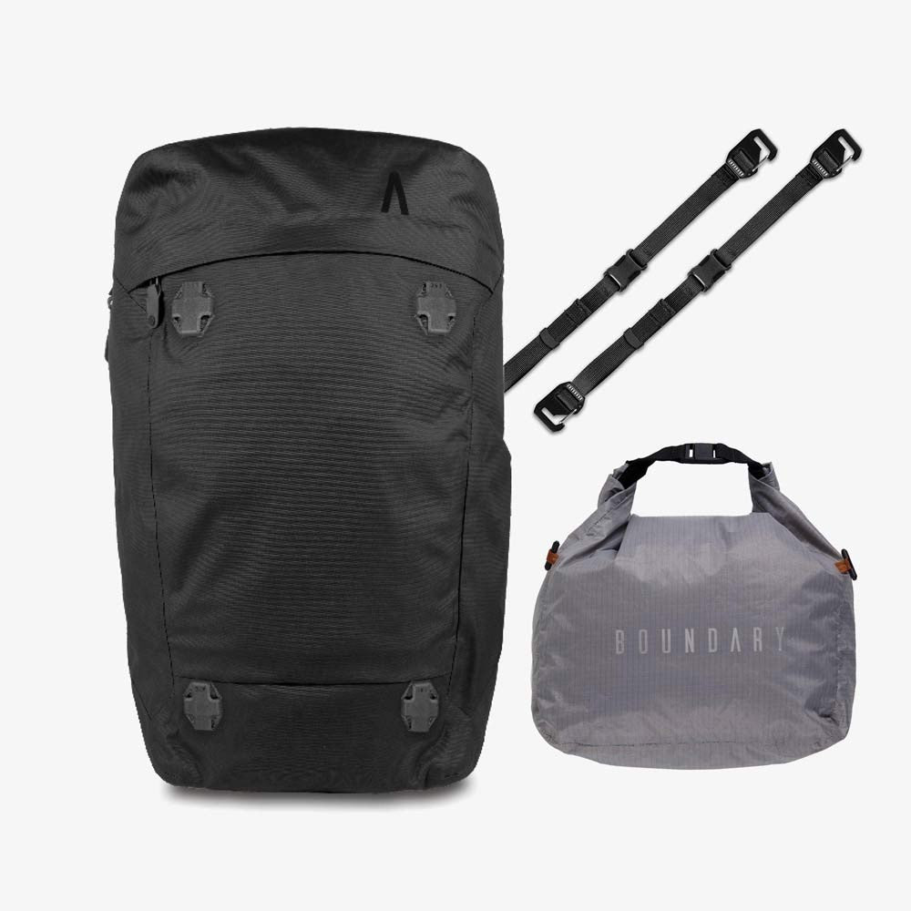 Boundary Supply Arris Pack Black straps and small pouch