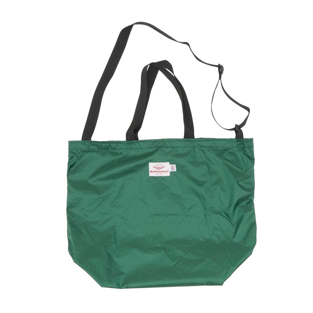 Packable Tote Forest Green x Black