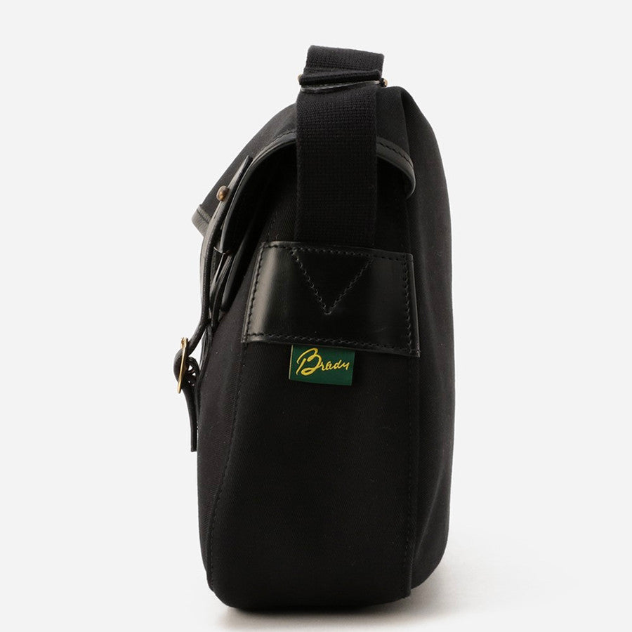 Brady Bags Ariel Trout Small Black side view with logo