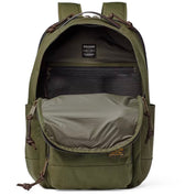 Filson Dryden Backpack Otter Green inside compartment mesh pocket