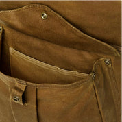 Filson Journeyman Backpack Tan front pocket snap button