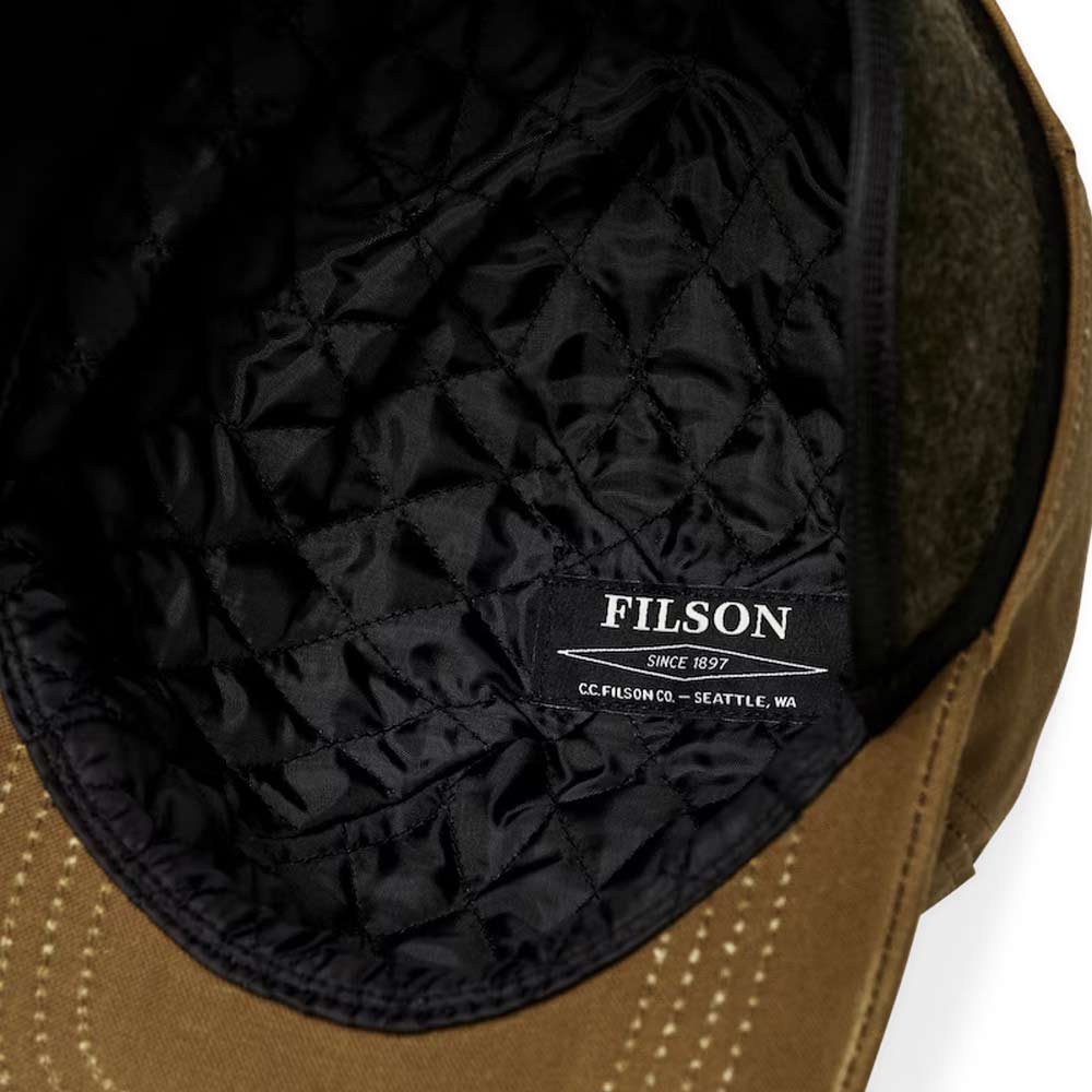 Filson-interiør Insulated Tin Cloth Cap Dark Tan