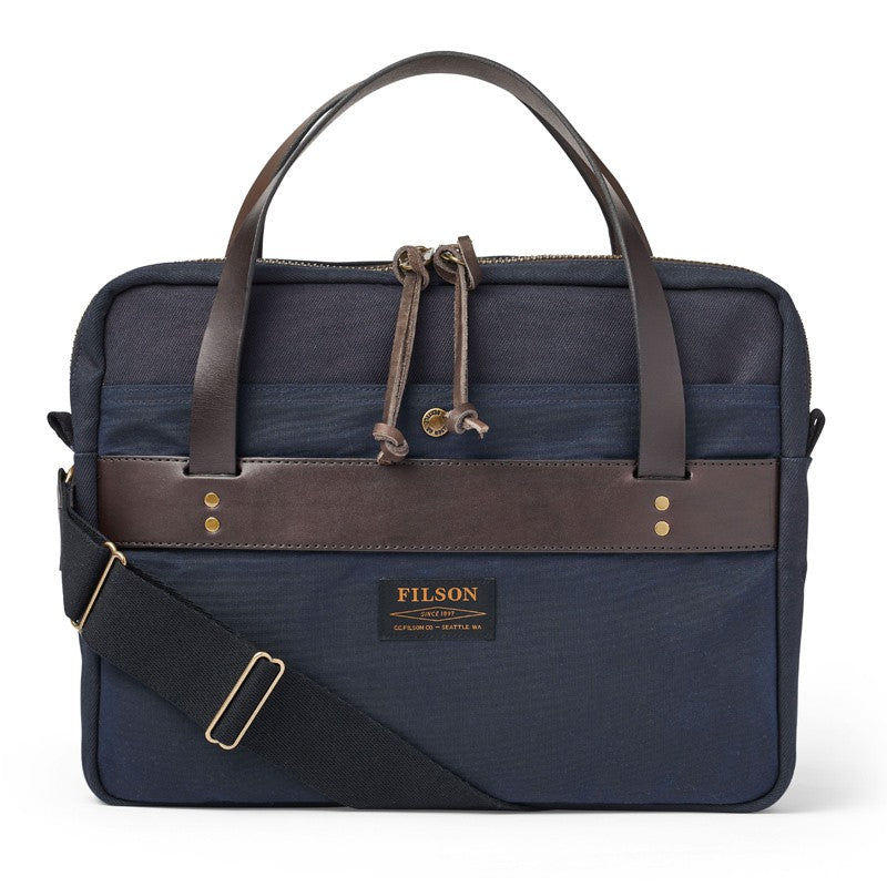 Rugged Twill Compact Briefcase Navy