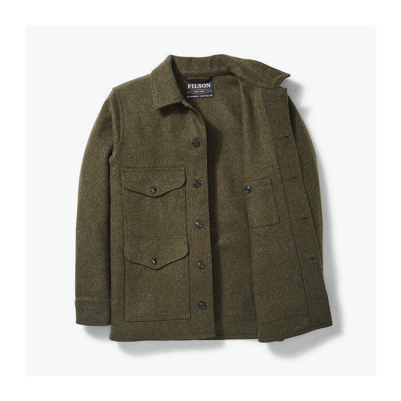 Filson Mackinaw Wool Cruiser Forest Green  åben