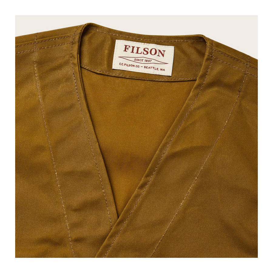 Filson Olie Tin Cloth Vest Dark Tan