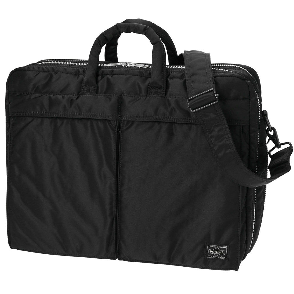 Porter Yoshida  Tanker  Way Briefcase Black co 2 set forfra med shoulder strap