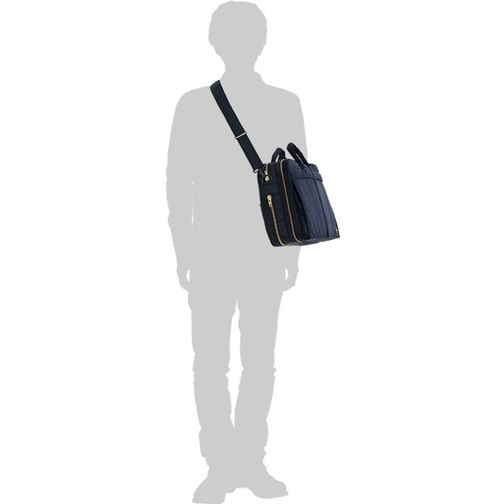 Porter Yoshida co Tanker 2 Way Briefcase  Black  bæres sammen med shoulder strap