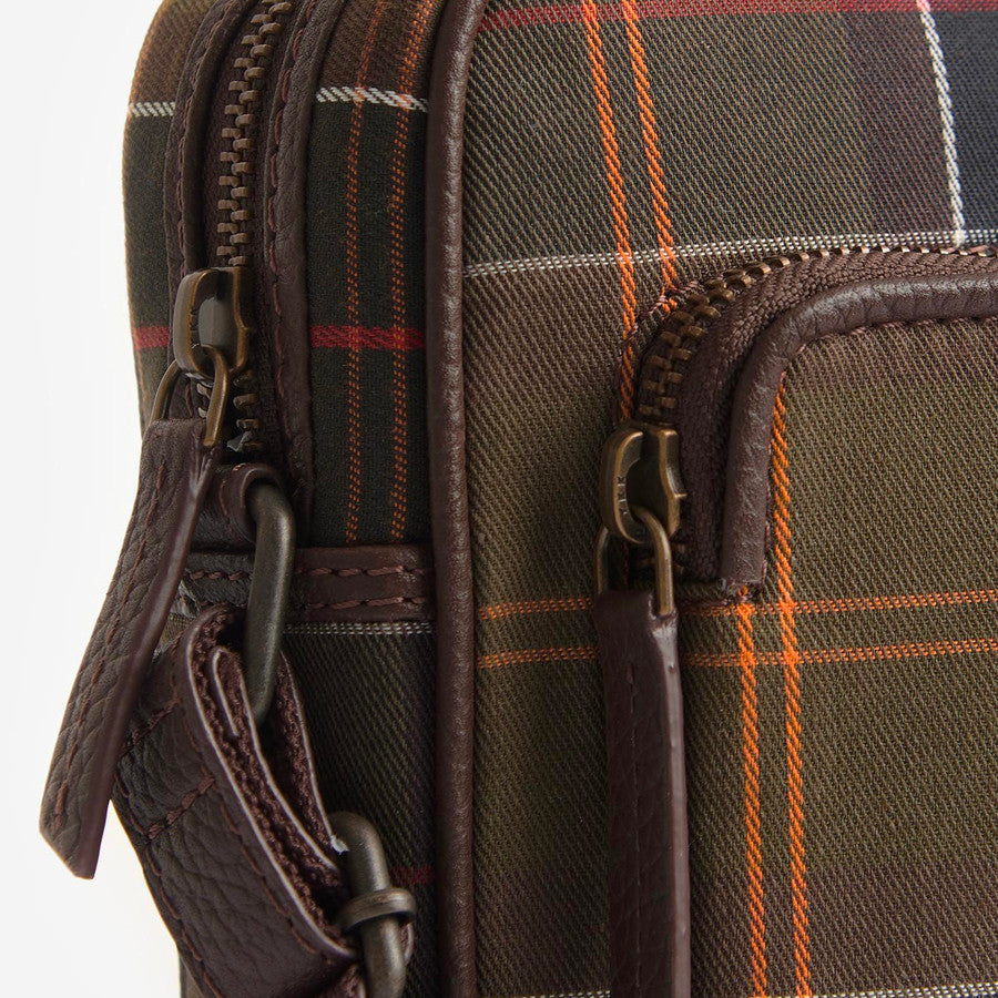 Tartan og Leather Crossbody Bag