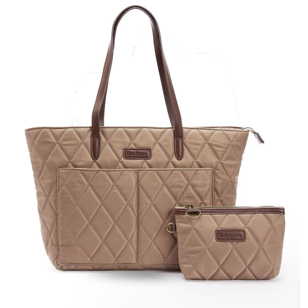 Barbour Quilted Tote Bag Sand Dune