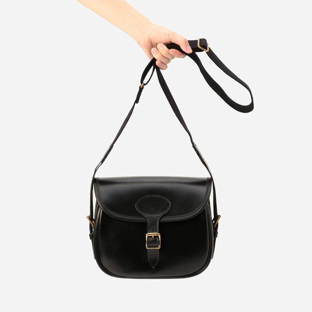 Brady bags Cartridge 50 Black Leather  satchel worn by hand