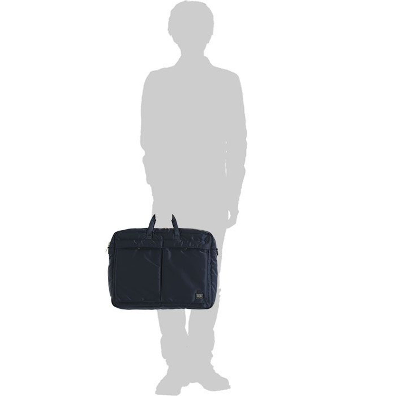 Porter Yoshida & co Tanker 2 Way Overnight Briefcase Black  zum Tragen in der Hand