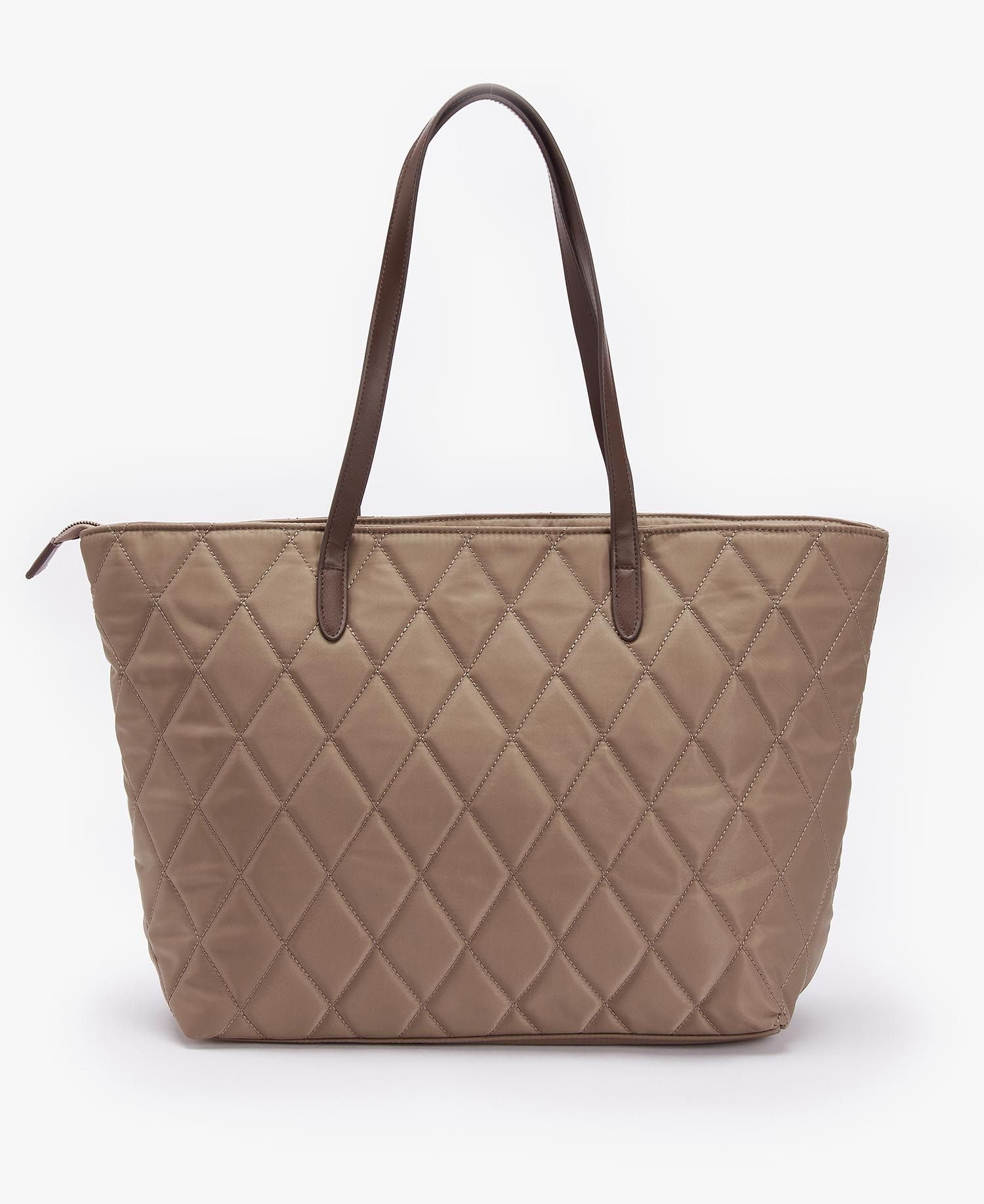 Barbour Quilted Tote Bag Sand Dune