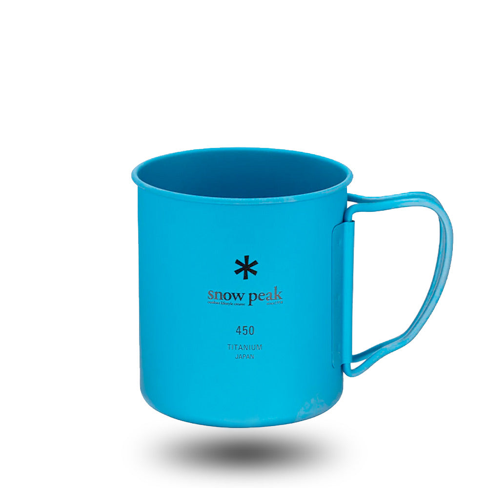 Mug Snow Peak Ti-Single 450 Anodized Cup Blue