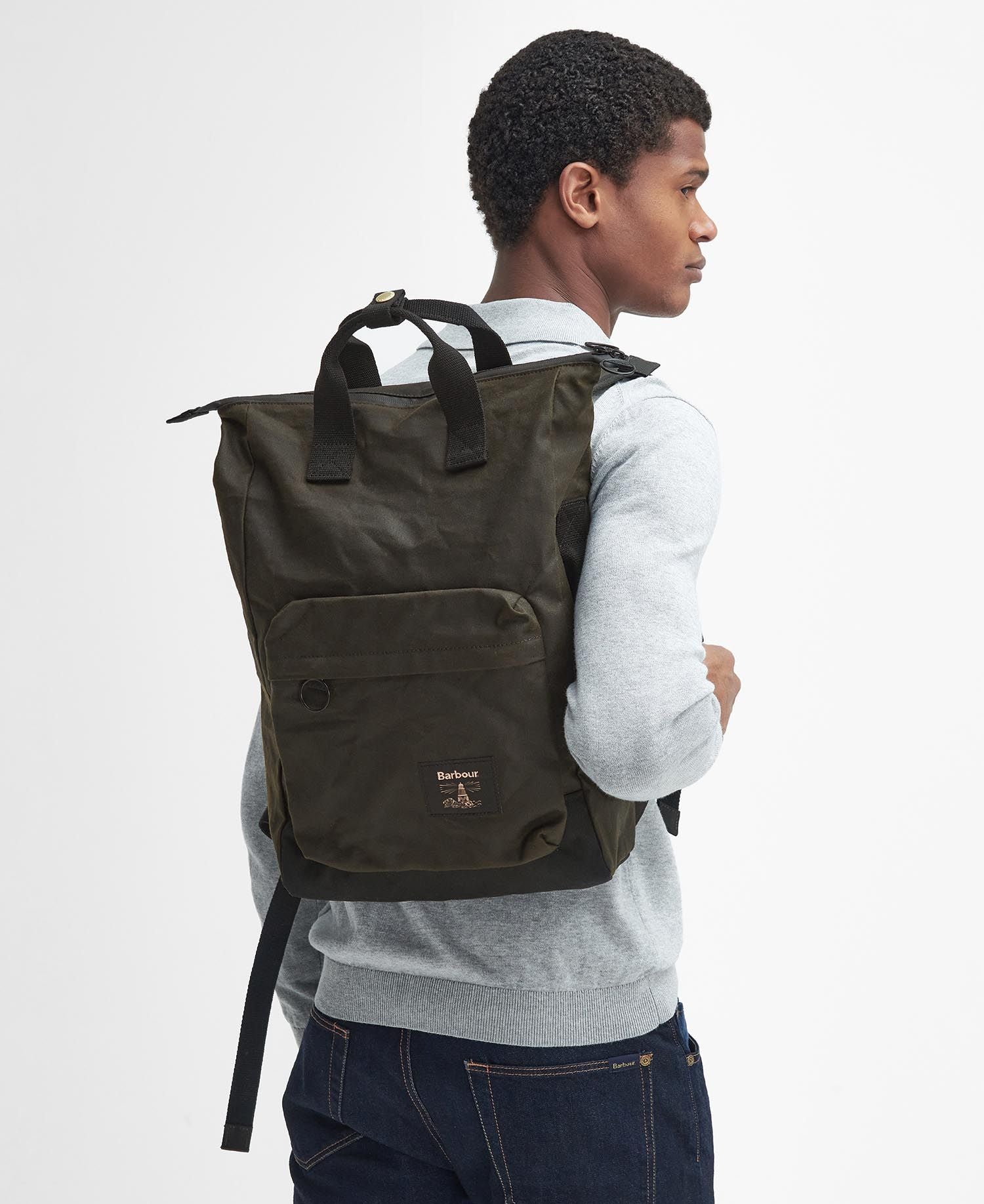 Barbour Field Wax Backpack Olive / Black