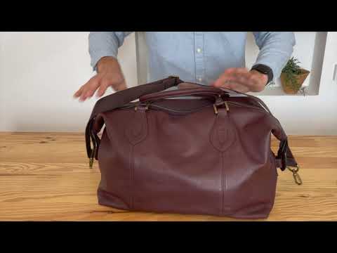 Barbour Tasche Leather Medium Travel Explorer Dark Brown