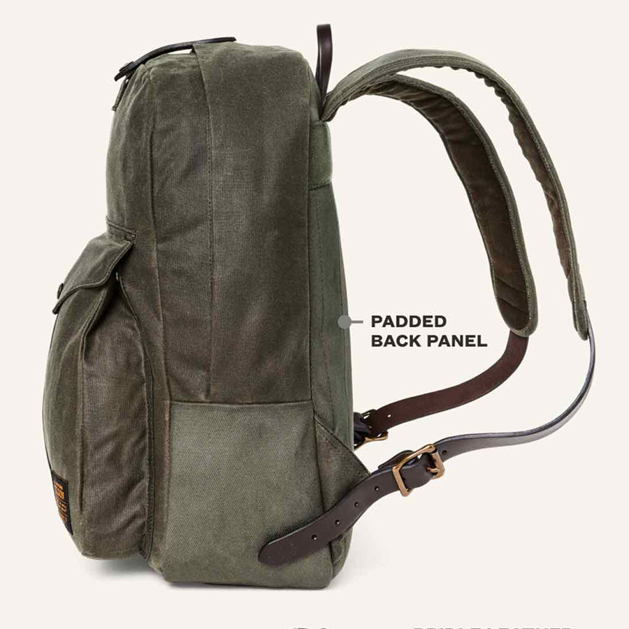 Filson Journeyman Backpack otter Green  gepolsterter Rücken