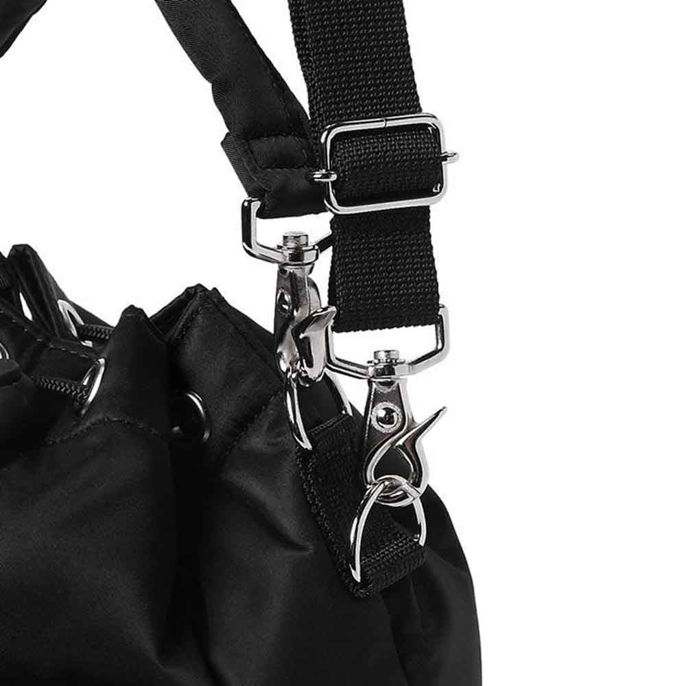 Porter Yoshida co Balloon Bag S Black metalic buckles