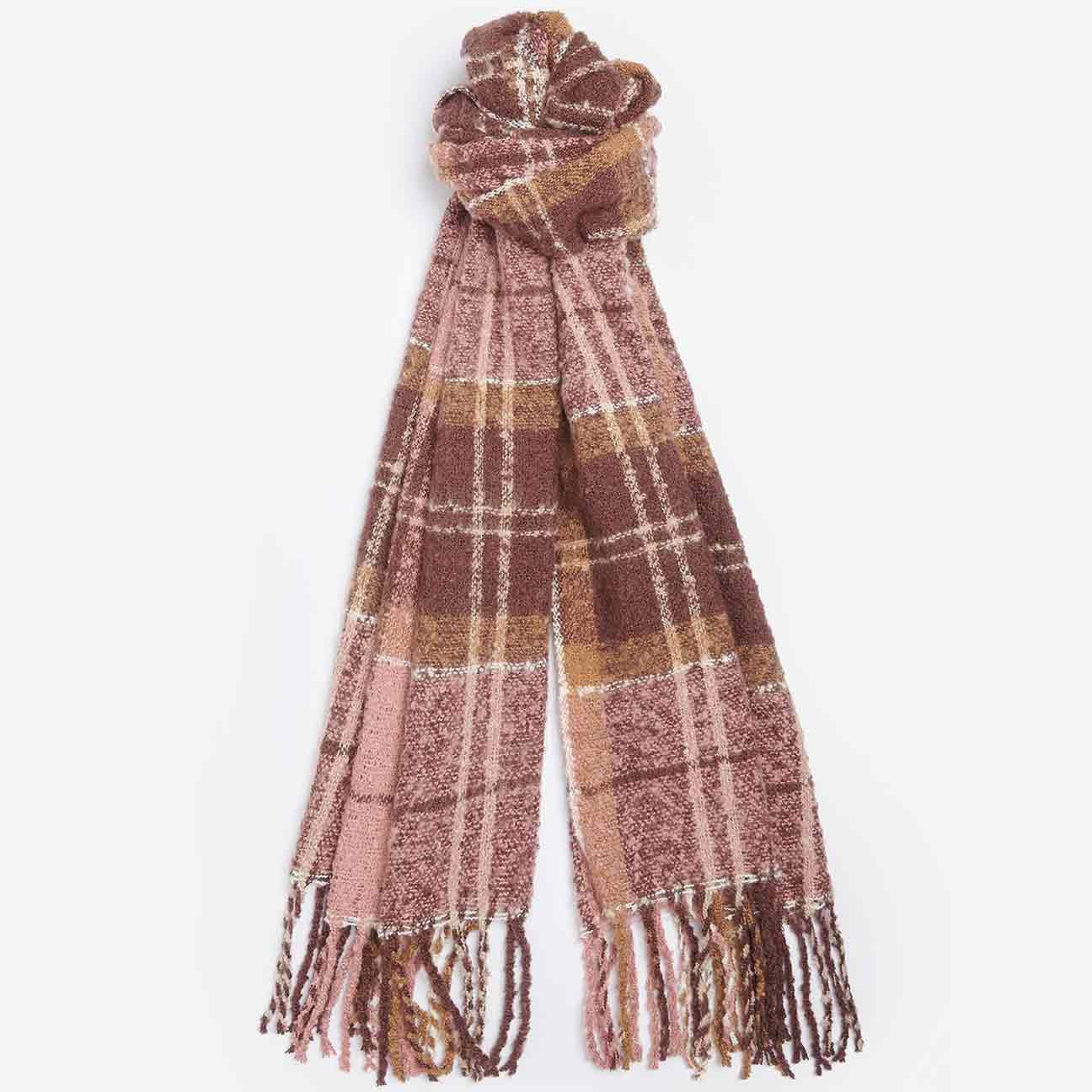 Saltburn Beanie & Tartan Scarf Set Chocolate