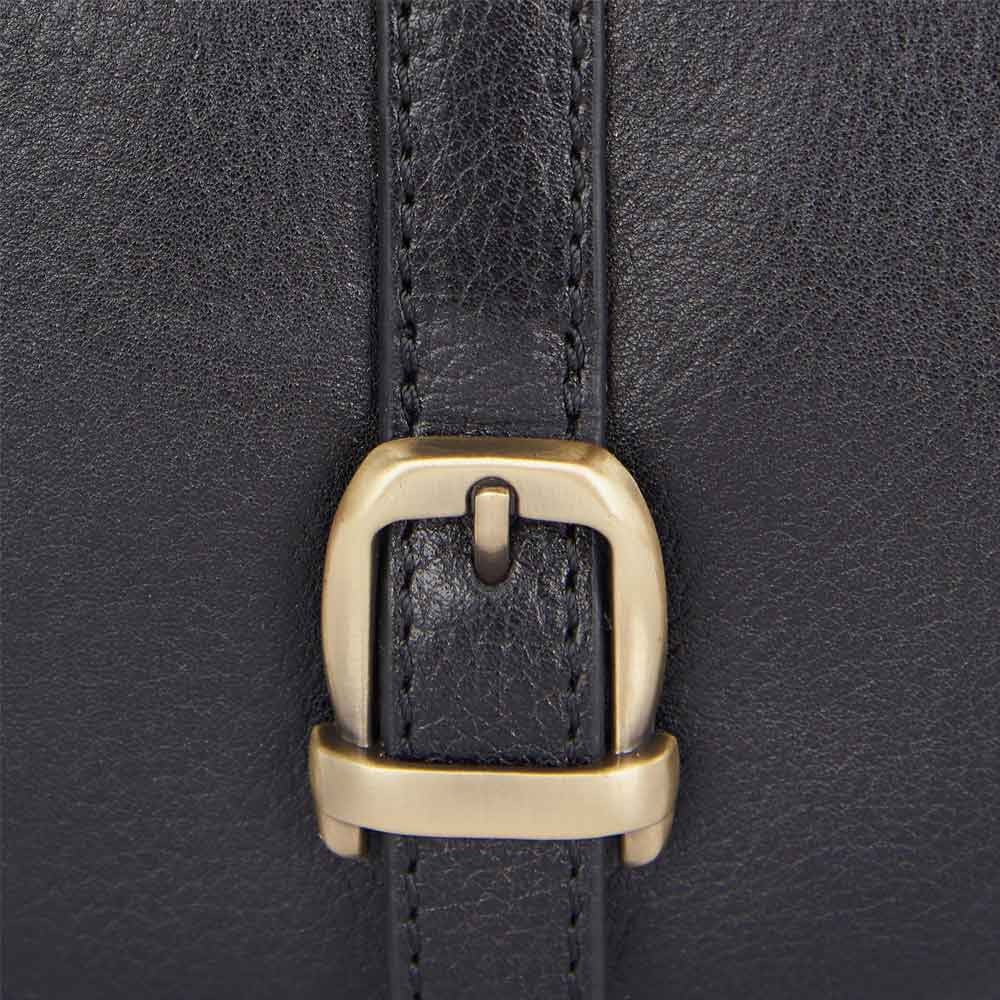 Laire Leather Saddle  Bag Black